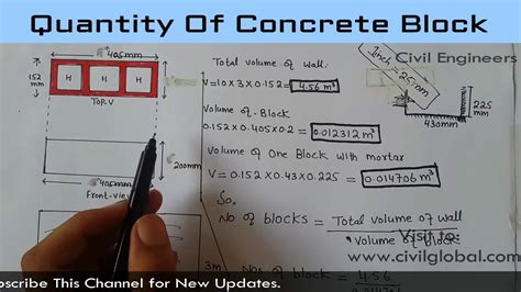 How to Calculate Quantity of Concrete blocks - YouTube