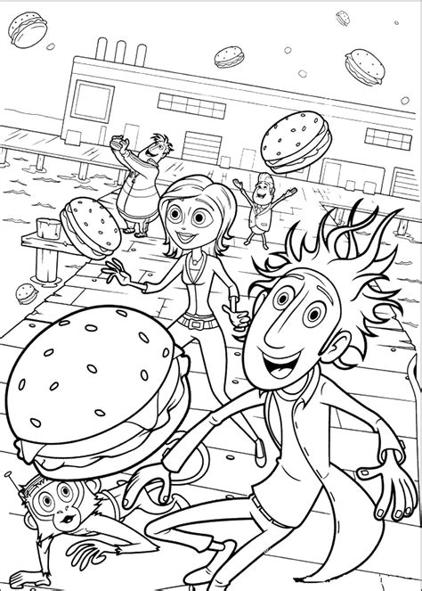 Click on the link coloring page. Cloudy with a Chance of Meatballs Coloring Pages