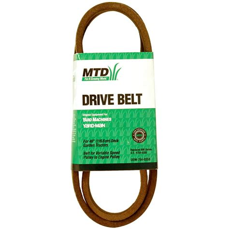 Mtd Brands Riding Mower Lower Transmission Belt 954 0358