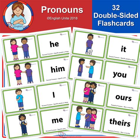 Pronoun Flash Cards Printable