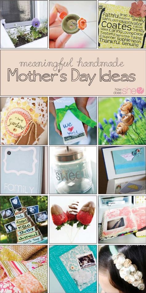In case you've forgotten, mother's day is this sunday, which means the time you have left to pick out a gift — and have it arrive on her doorstep by may 9 — is just about gone. Meaningful, Handmade Mother's Day Gift Ideas