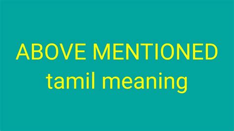 Above Mentioned Tamil Meaningsasikumar Youtube