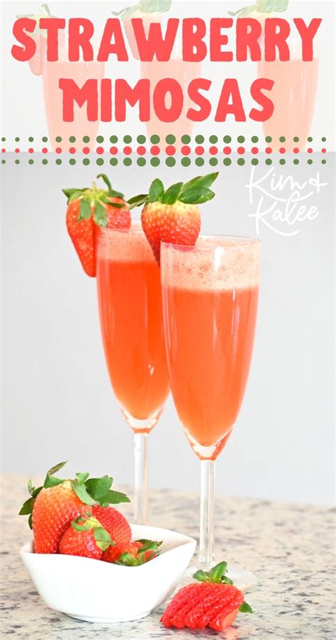 Make The Best Fresh Sparkling Strawberry Mimosas No Orange Juice