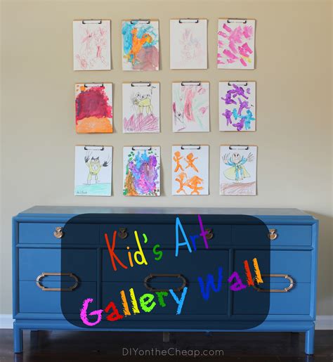 Kids Art Gallery Wall With Crayola Erin Spain