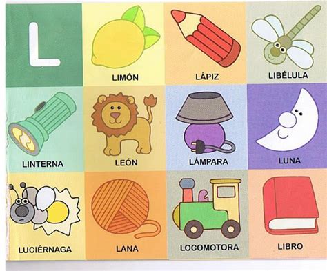 Aprende Las Palabras Laminas De Palabras Con Dibujos Preschool Spanish
