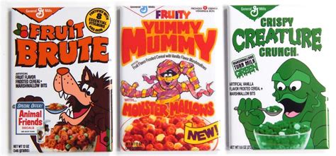 Cereal Monster Fridge Magnet Set B Cereal Box Yummy Mummy Fruit Brute