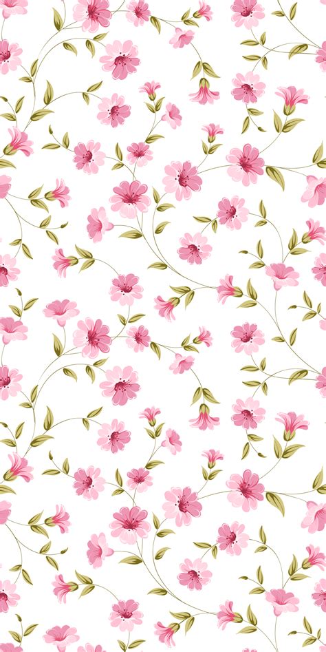 Blooming Flower Pattern Wallpaper Tenstickers