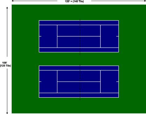 Paddle Tennis Court Diagram Tennis Court Dimensions Measurements