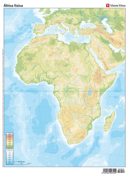 Mapa Mudo Africa Fisico Color Vic Bimpi