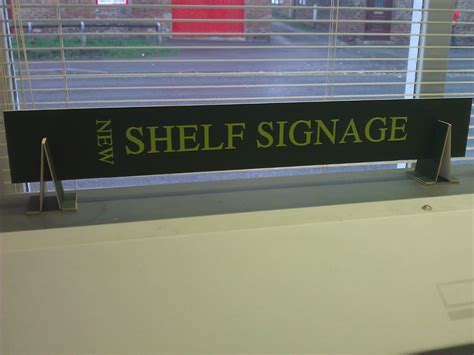 New Library Shelf Signs