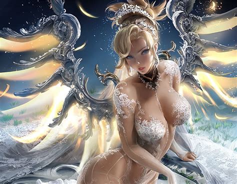 Mercy Bride Sakimichan Overwatch Fantasy Hd Wallpaper Peakpx