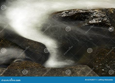 Small Rapids Sugar River Newport New Hampshire Long Exposure Stock