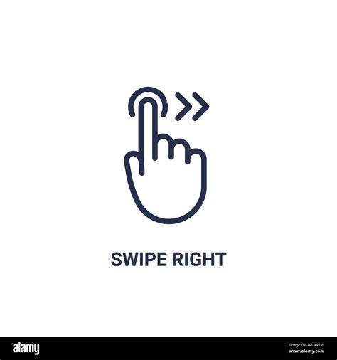 Swipe Hand Finger Vector Icon Drag Swipe Touch Arrow Tap Action Mobile