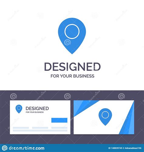 Creative Business Card And Logo Template Twitter Location Map Vector