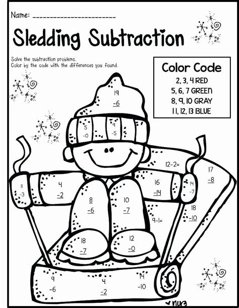 Crayola Coloring Pages Winter In 2020 Winter Math Worksheets