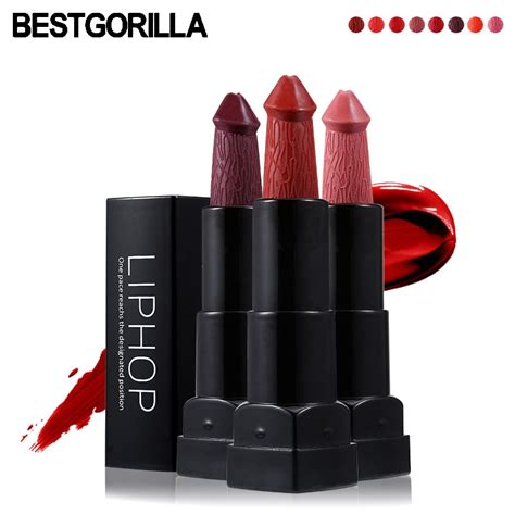 Liphop Brand 6 Colors Penis Shape Lipstick Mushroom Lipstick Long