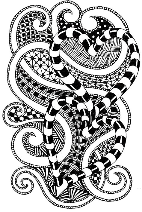 Zen Anti Stress Curves Tunels And Hearts Anti Stress Adult Coloring Pages
