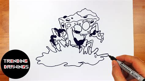 How To Draw Fnf Mod Character Corrupted Spongebob Step By Step Youtube