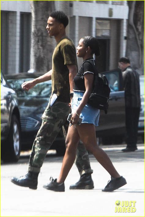 Keith Powers Holds Hands With Girlfriend Ryan Destiny While Running