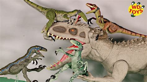 New Jurassic World Complete Amber Collection 4 Velociraptors Unboxed Blu New Jurassic World