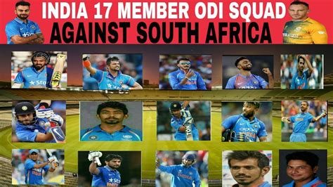 But the indian captain mentioned that he would be fully fit for the final t20i. INDIA ODI TEAM SQUAD ANNOUNCED AGAINST SOUTH AFRICA 2018 ...