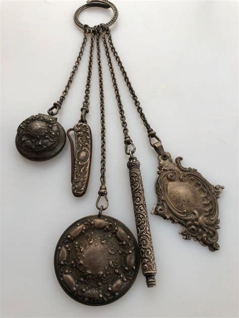 Victorian Chatelaine Sterling Silver Chatelaine Circa 1890 Etsy Victorian Jewelry
