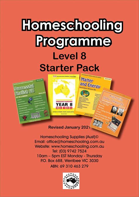 Homeschooling Grade 8 Starter Pack Homeschooling Supplies Aus