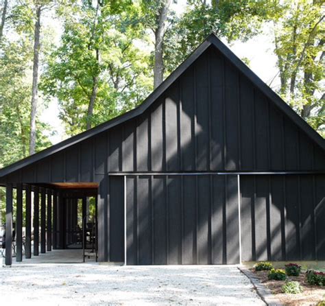 Black Barn With Black Trim Barn Style House Barn House Shed Homes