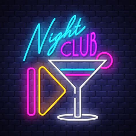 Premium Vector Night Club Neon Sign