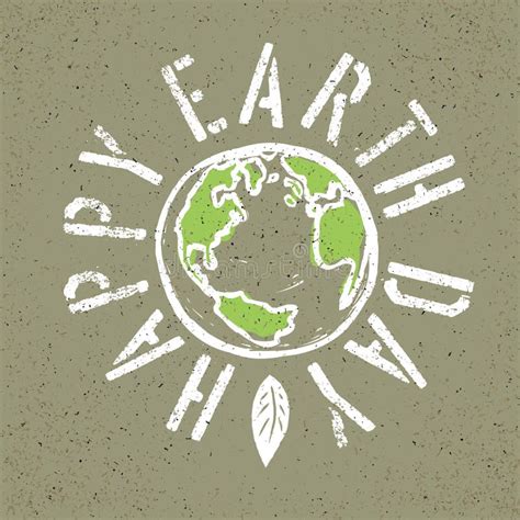 Feliz Dia Da Terra 22 De Abril Design De Logotipo Abstrato Letras De