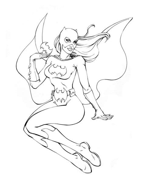 Batgirl Superheroes Free Printable Coloring Pages