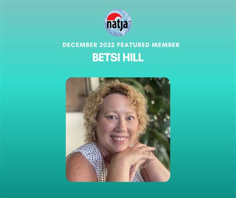 2022 December Featured Journalist Of The Month Betsi Hill North