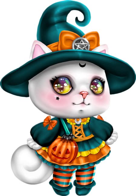 Tube Halloween Personnage Png Chat Halloween Chibi