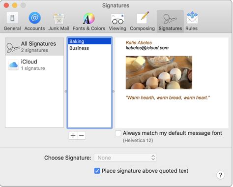 Your signature is something personal which might. Create and use email signatures in Mail on Mac - Apple Support
