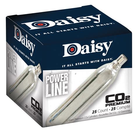 Daisy CO2 Cylinders 12g 25 Count For Pellet BB Air Pistols C02