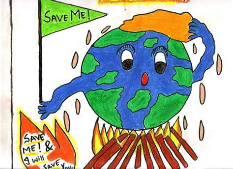 30 Ide Keren Save Earth Poster Global Warming Drawing Easy For Kids