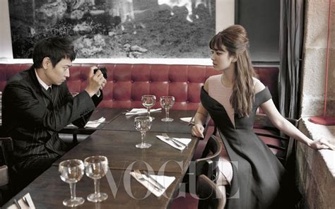 Kang Dong Won And Song Hye Gyo Enjoy One Fine Day In Paris For Vogue Korean Face Korean Star