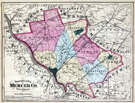 Historical Mercer County New Jersey Maps