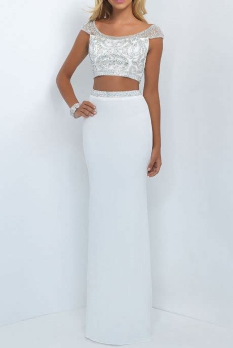 White Two Piece Homecoming Dress Natalie