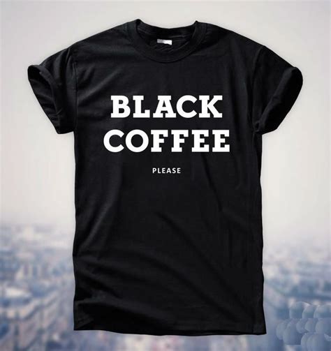 Black Coffee Please Letters Print Women T Shirt Cotton Casual Funny