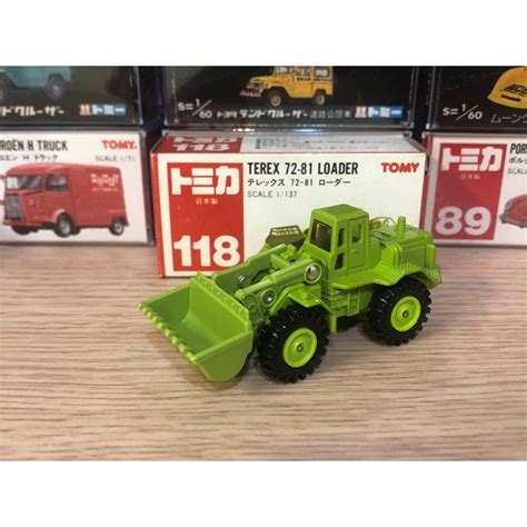 Tomica 日本製 No118 Terex 72 81 Loader 推土車 紅標 絕版 蝦皮購物