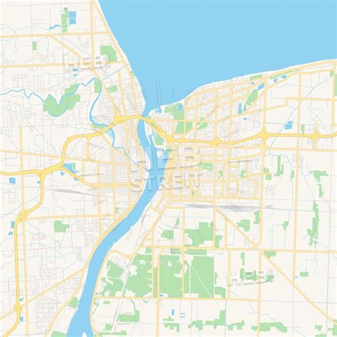 Travel Infographic Empty Vector Map Of Sarnia Ontario Canada