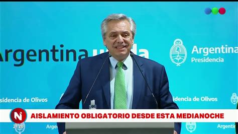 Jun 09, 2021 · the president of the spanish government, pedro sanchez, expressed his support to argentina in the debt negotiations with the international monetary fund (imf) after meeting in buenos aires on wednesday with president alberto fernandez on an official visit to the south american nation. Alberto Fernández declaró la CUARENTENA OBLIGATORIA en la ...