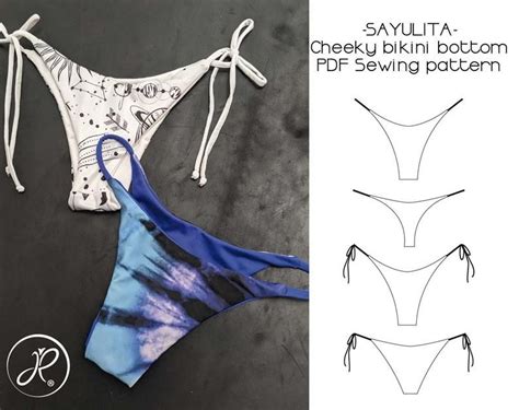 Pdf Sewing Pattern Reversible High Leg Strings Bikini Etsy Bra