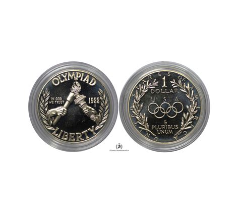 Usa 1988 Seoul Olympics 1 Dollar Silver 0900 Proof Planet Numismatics