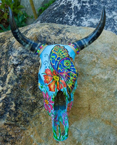 Painted Skull Deer Skull Art Cow Skull Decor Diy Skulls Skull