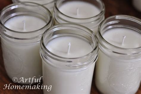 Make Your Own Mason Jar Soy Candles Tutorial Artful Homemaking