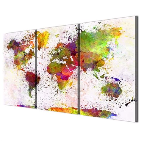 Panels Wall Art Canvas Prints Painting Artwork Picture World Map