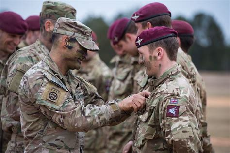 Soldiers Of 2nd Battalion The Parachute Regiment Are Presented With Us