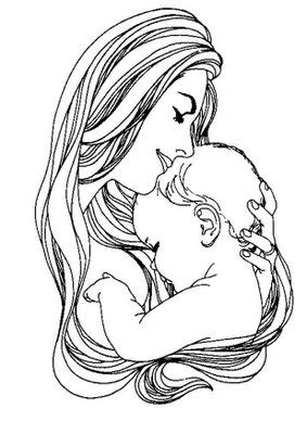 Feliz día de las madres. Dibujos del día de la Madre para colorear ~ Dibujos para Niños